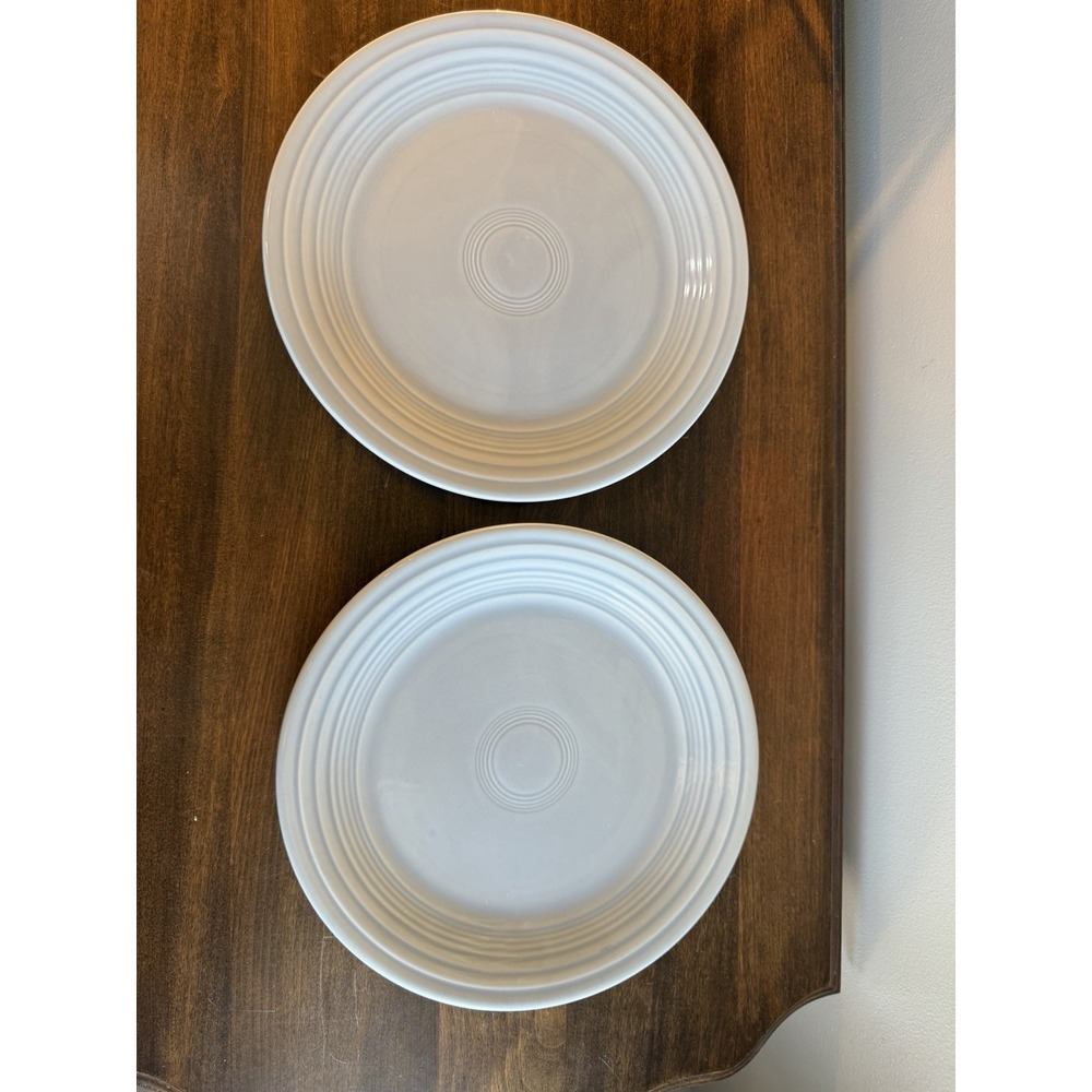 Set Of 2 Vintage Gray Fiestaware 9 1/2" Gray Luncheon Plate Fiesta HLC Homer Lau